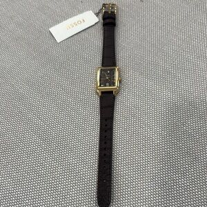 Fossil Gold and Brown Rectangular Women’s Watch